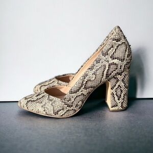 🌻NEW Loeffler Randall Paulina Snakeskin-Embossed Leather Pumps 8.5 Retail $350